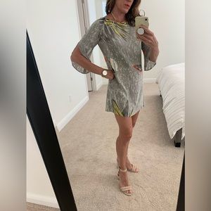 Miss Davenporte Patterned Silk Mini Dress SZ 6